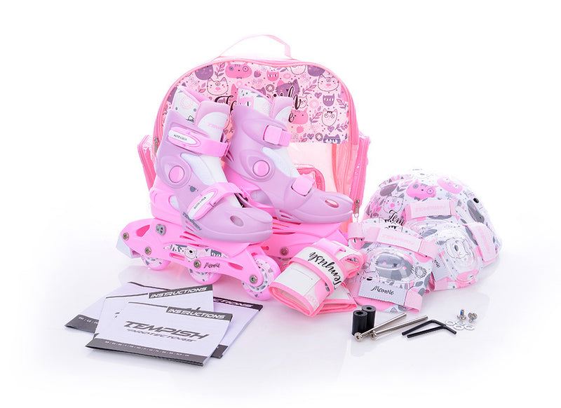 Tempish inline kids skating set with protectors Kitty Skate set | Sport Station.