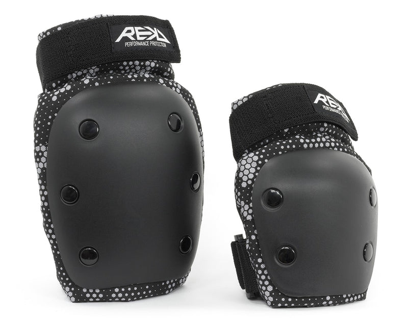 Rekd knee and elbow protectors Youth Heavy Duty Double pad Set | Sport Station.